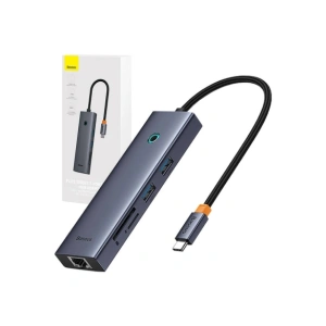 HUB 7w1 Baseus UltraJoy 7-Port USB-C / HDMI4K@30Hz, 2xUSB-A 3.0, USB-C PD, RJ45, SD/TF3.0