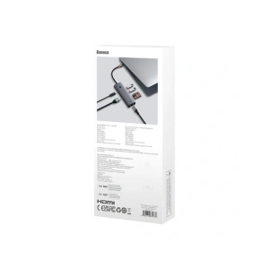HUB 7w1 Baseus UltraJoy 7-Port USB-C / HDMI4K@30Hz, 2xUSB-A 3.0, USB-C PD, RJ45, SD/TF3.0