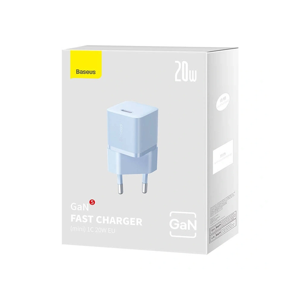 Mini ładowarka sieciowa Baseus GaN5 20W (niebieska)