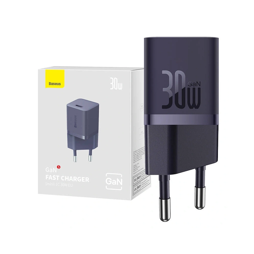 Mini ładowarka sieciowa Baseus GaN5 30W (fioletowa)