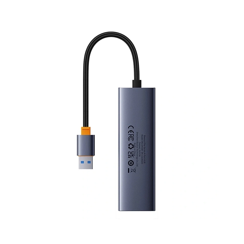 HUB 4w1 Baseus UltraJoy USB-A / 4xUSB-A 3.0 (szary)