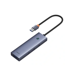 HUB 4w1 Baseus UltraJoy USB-A / 4xUSB-A 3.0 (szary)