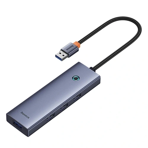 HUB 4w1 Baseus UltraJoy USB-A / 4xUSB-A 3.0 (szary)