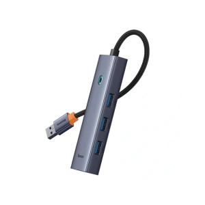 HUB 4w1 Baseus UltraJoy USB-A / 4xUSB-A 3.0 (szary)
