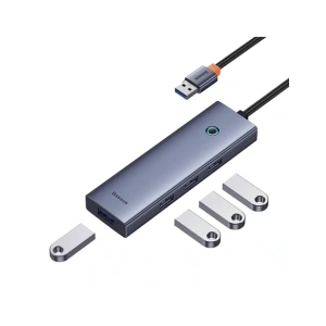 HUB 4w1 Baseus UltraJoy USB-A / 4xUSB-A 3.0 (szary)