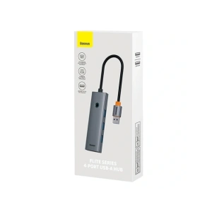 HUB 4w1 Baseus UltraJoy USB-A / 4xUSB-A 3.0 (szary)