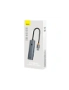 HUB 4w1 Baseus UltraJoy USB-A / 4xUSB-A 3.0 (szary)