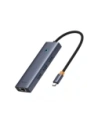HUB 6w1 Baseus UltraJoy USB-C / HDMI4K@30Hz, 3xUSB-A 3.0+ USB-C PD+RJ45 (szary)