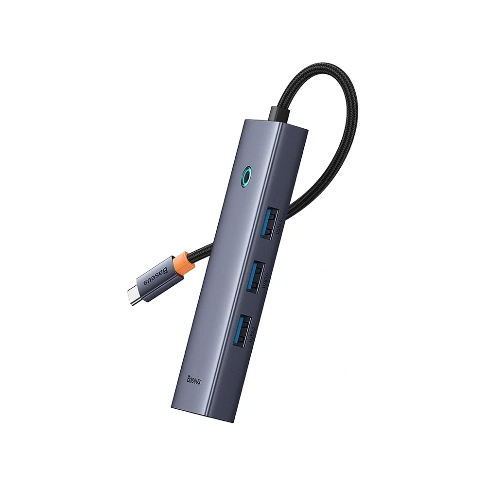 HUB 6w1 Baseus UltraJoy USB-C / HDMI4K@30Hz, 3xUSB-A 3.0+ USB-C PD+RJ45 (szary)