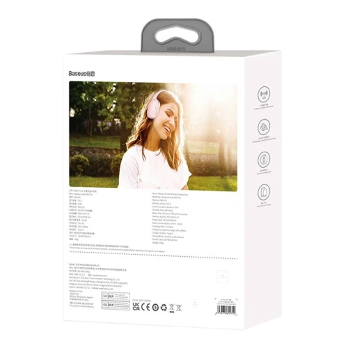 Bezprzewodowe słuchawki nauszne Baseus Encok D02 PRO Bluetooth 5.0 (różowe)