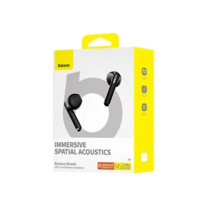 Bezprzewodowe słuchawki douszne TWS Baseus Bowie WX5 Bluetooth 5.3 (czarny)
