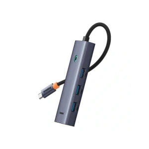 HUB 5w1 Baseus UltraJoy 5-Port USB-C / 4xUSB-A 3.0, USB-C PD Szary