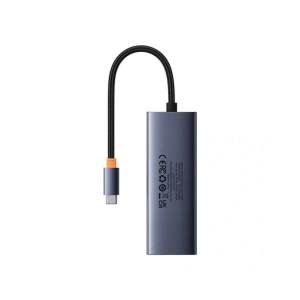 HUB 5w1 Baseus UltraJoy 5-Port USB-C / 4xUSB-A 3.0, USB-C PD Szary