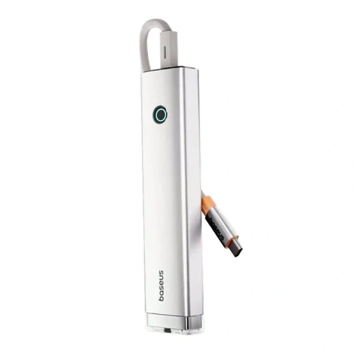 HUB 5w1 Baseus Ultra Joy USB-C / HDMI 2xUSB3.0, USB-C PD, RJ45 (srebrny)