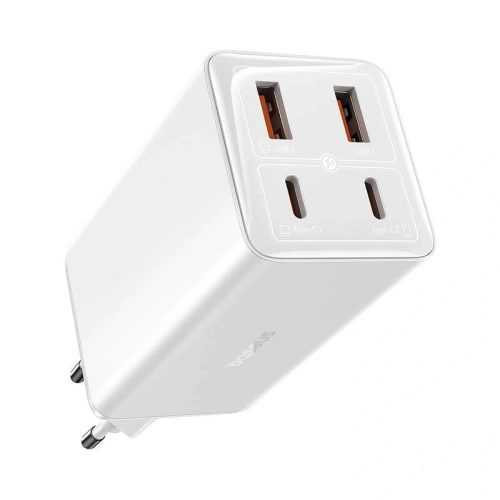 Ładowarka sieciowa Baseus GaN6 Pro 2xUSB-C, 2xUSB-A 100W (biała)