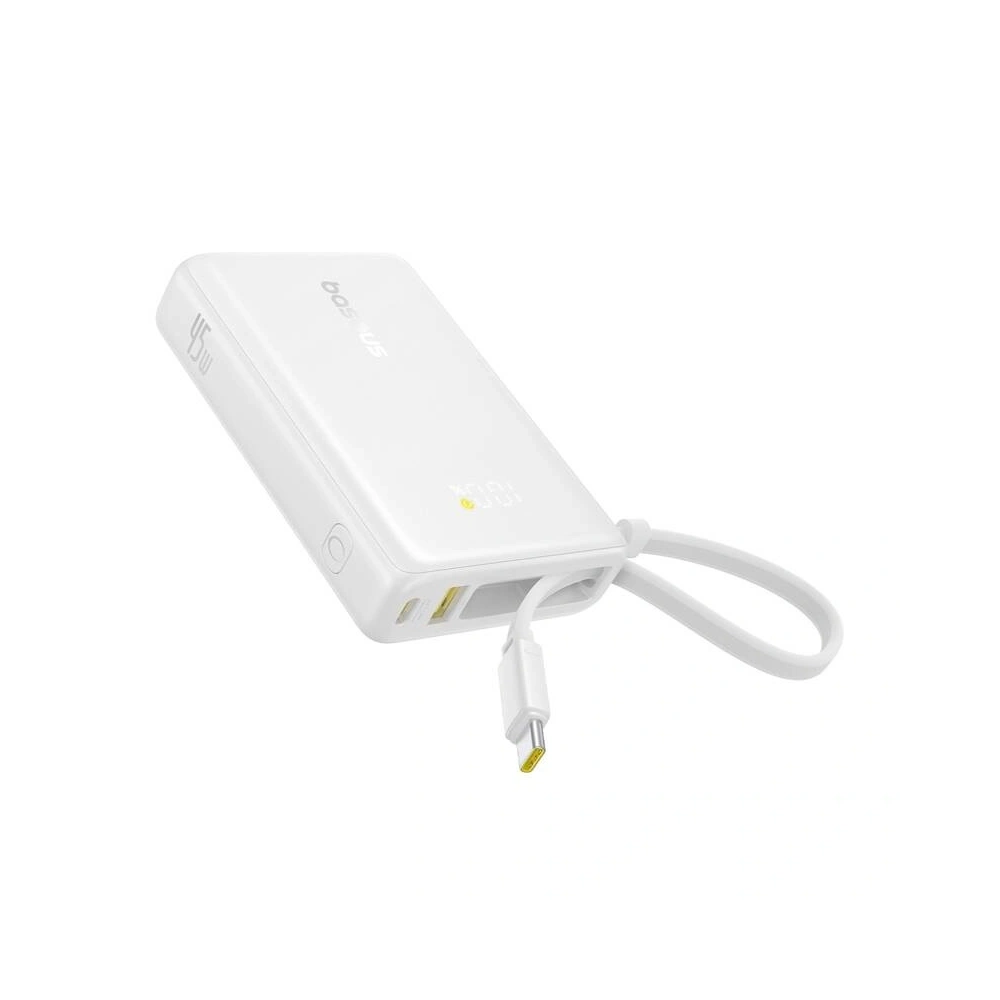 Powerbank Baseus PicoGo Digital Display 10000mAh 45W (biały)