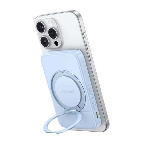 Powerbank Baseus ze stojakiem PicoGo Qi2 5000mAh 20W (niebieski)