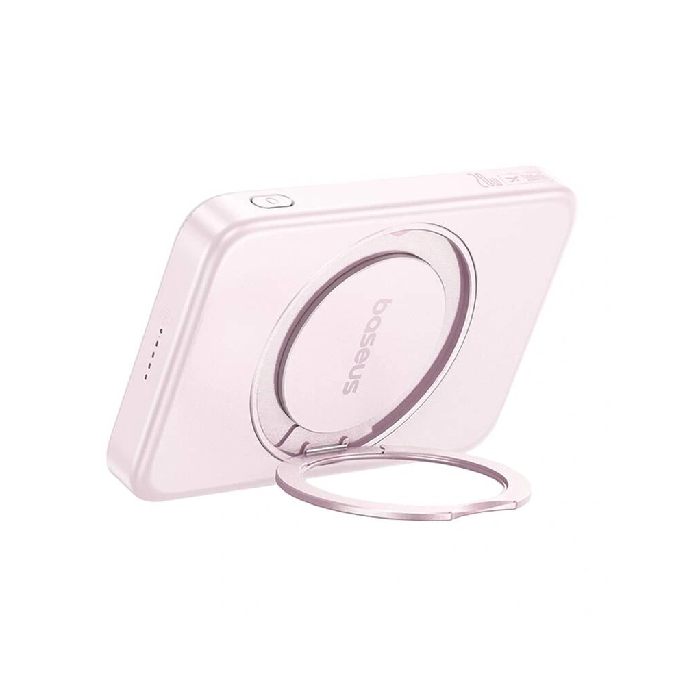 Powerbank Baseus ze stojakiem PicoGo Qi2 5000mAh 20W (różowy)