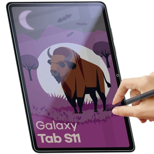 Prywatyzujące szkło hybrydowe Bizon Glass Tab Mule Shadow do Samsung Galaxy Tab S11 matowe