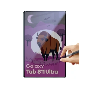 Prywatyzujące szkło hybrydowe Bizon Glass Tab Mule Shadow do Samsung Galaxy Tab S11 Ultra matowe