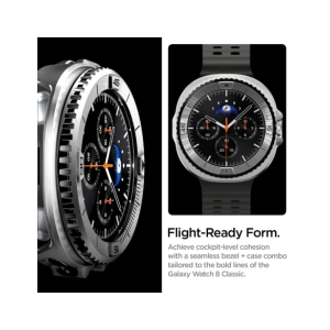 Nakładka Spigen Bezel Tune Pro Pilot do Samsung Galaxy Watch 8 Classic 46mm Silver
