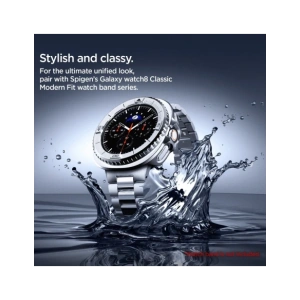 Nakładka Spigen Bezel Tune Pro Pilot do Samsung Galaxy Watch 8 Classic 46mm Silver