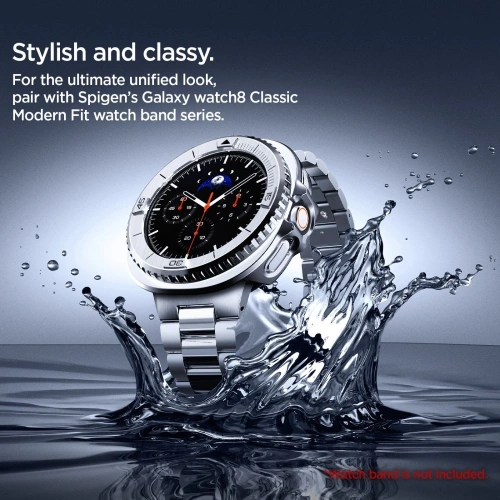 Nakładka Spigen Bezel Tune Pro Pilot do Samsung Galaxy Watch 8 Classic 46mm Silver