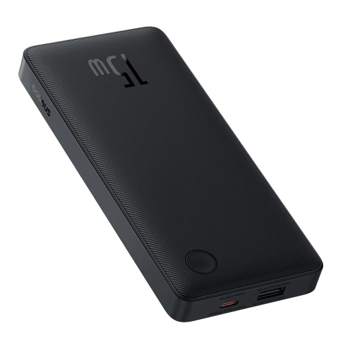 Powerbank Baseus Airpow Lite 10000mAh 15W z kablem Baseus Simple USB-C 30cm czarny
