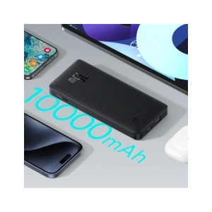 Powerbank Baseus Airpow Lite 10000mAh 15W z kablem Baseus Simple USB-C 30cm czarny