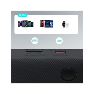 Powerbank Baseus Airpow Lite 10000mAh 15W z kablem Baseus Simple USB-C 30cm czarny