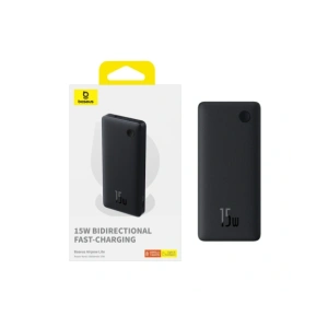 Powerbank Baseus Airpow Lite 10000mAh 15W z kablem Baseus Simple USB-C 30cm czarny