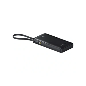 Powerbank Baseus Bipow 2 10000mah 20W z cyfrowym wyświetlaczem + wbudowany kabel USB-C czarny