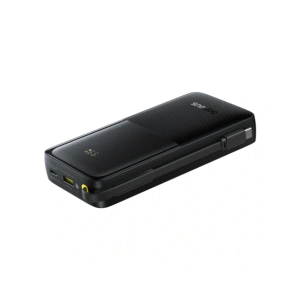 Powerbank Baseus Bipow 2 20000mah 20W z cyfrowym wyświetlaczem + wbudowany kabel USB-C czarny