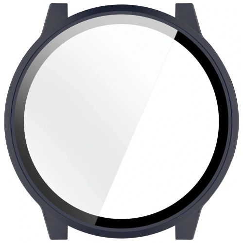 Etui ze szkłem do zegarka Bizon Case+Glass Watch do Garmin Venu 4 41mm ciemnoniebieskie