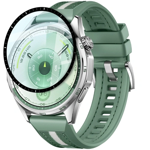 Szkło hybrydowe Bizon Glass Watch Edge Hybrid do Huawei Watch GT6 46mm czarne