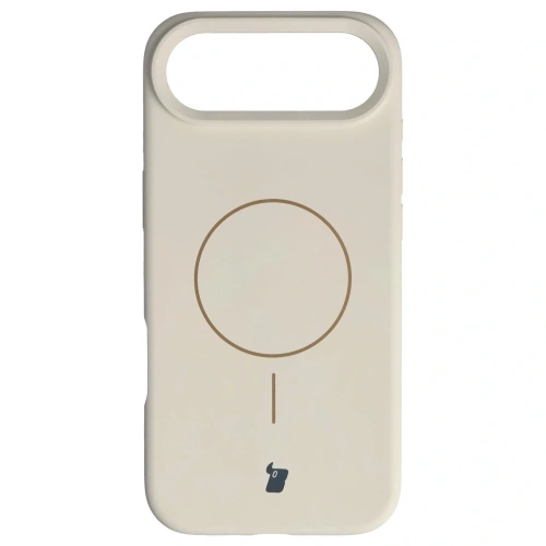 Silikonowe etui z pierścieniem magnetycznym Bizon Soft Case Magnetic do Apple iPhone Air écru