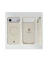Silikonowe etui z pierścieniem magnetycznym Bizon Soft Case Magnetic do Apple iPhone Air écru