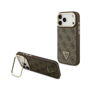 Etui Guess 4G PU Triangle Logo & Stand Camera Magsafe do Apple iPhone 17 Pro Max brązowy
