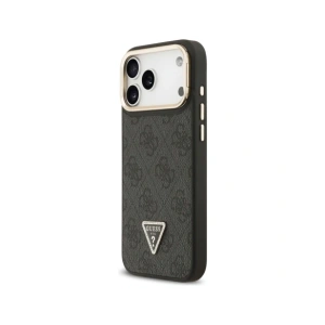 Etui Guess 4G PU Triangle Logo & Stand Camera Magsafe do Apple iPhone 17 Pro Max czarny