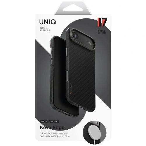 Etui UNIQ Keva EDGE do Apple iPhone Air Magclick Charging czarny