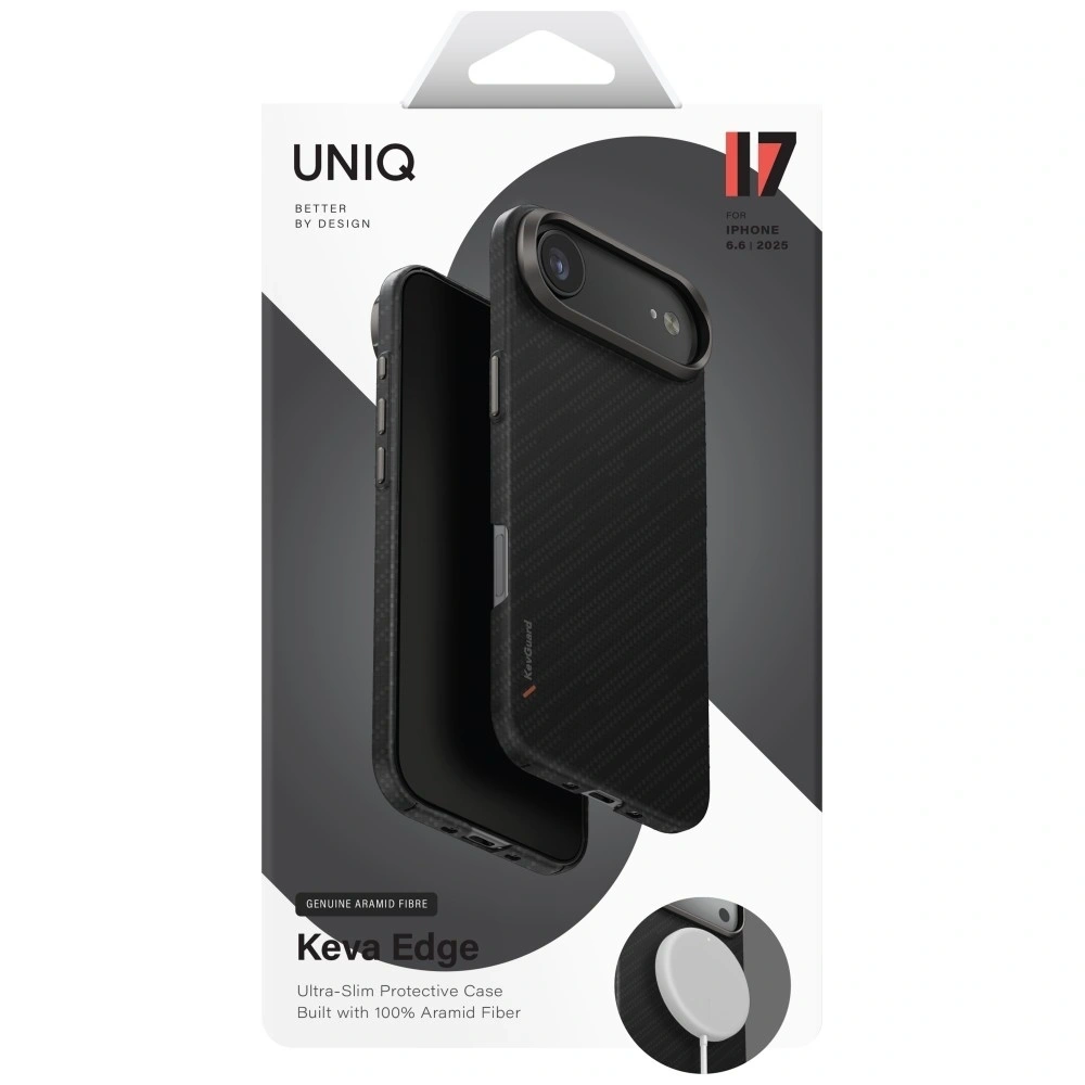 Etui UNIQ Keva EDGE do Apple iPhone Air Magclick Charging czarny
