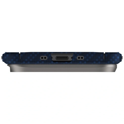 Etui UNIQ Keva EDGE do Apple iPhone Air Magclick Charging niebieski