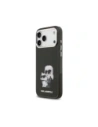 Etui Karl Lagerfeld IML Aquarelle Karl & Choupette & Logo MagSafe do Apple iPhone 17 Pro czarny