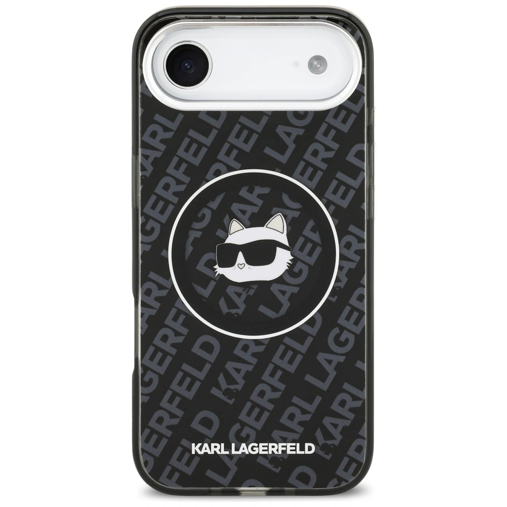 Etui Karl Lagerfeld IML Choupette Head Logo MagSafe do Apple iPhone Air czarny
