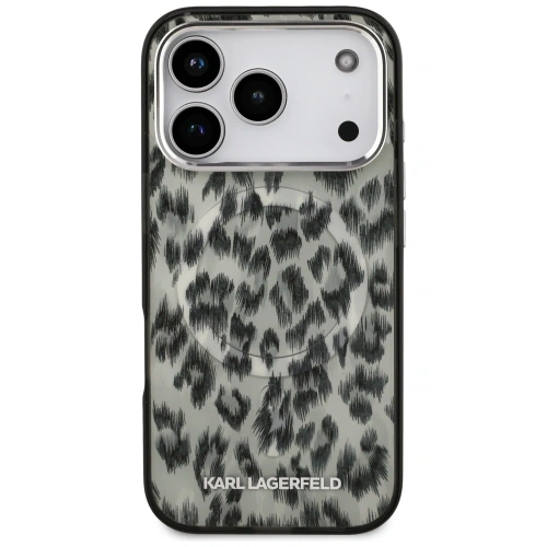Etui Karl Lagerfeld IML Leopard Pattern MagSafe do Apple iPhone 17 Pro brązowy