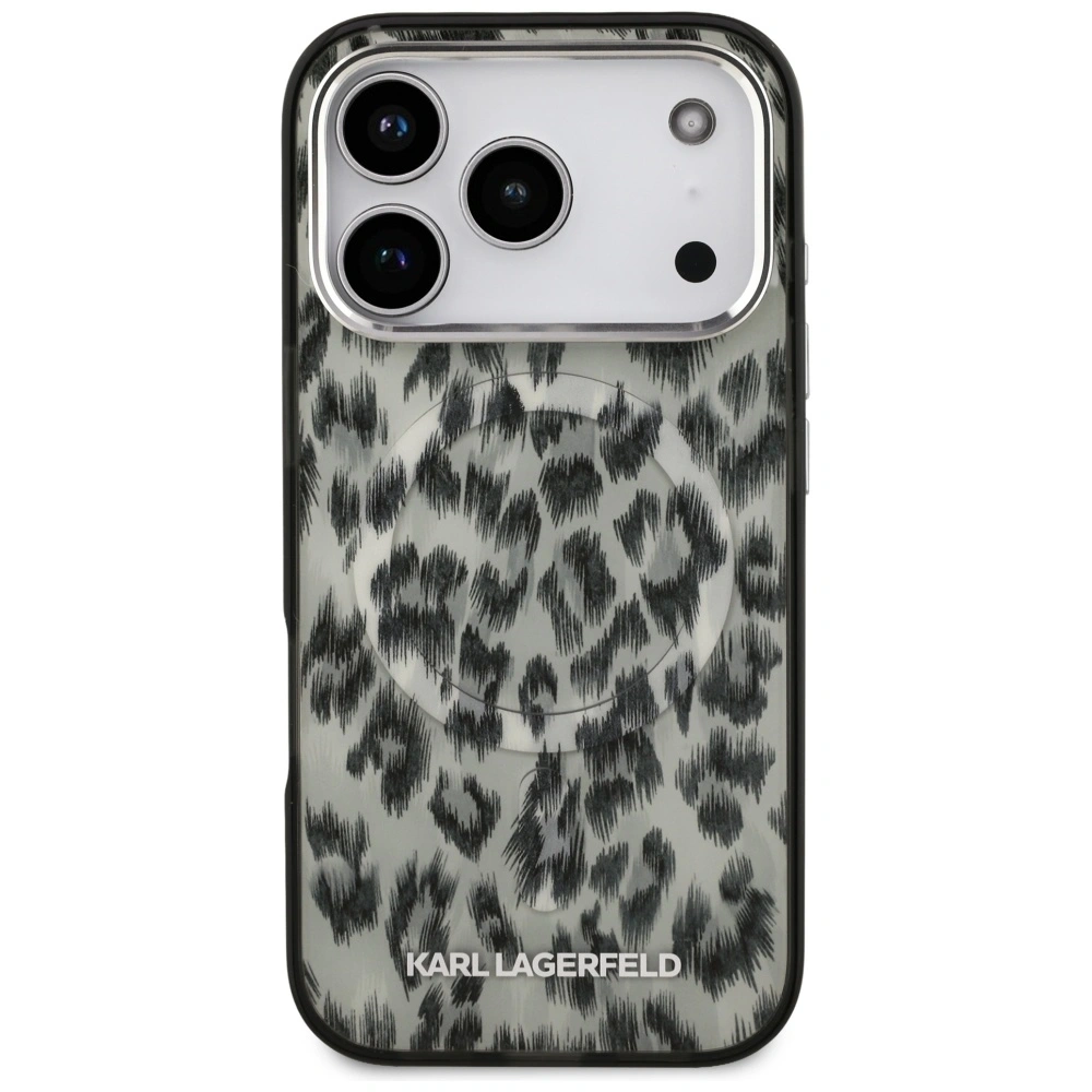 Etui Karl Lagerfeld IML Leopard Pattern MagSafe do Apple iPhone 17 Pro brązowy