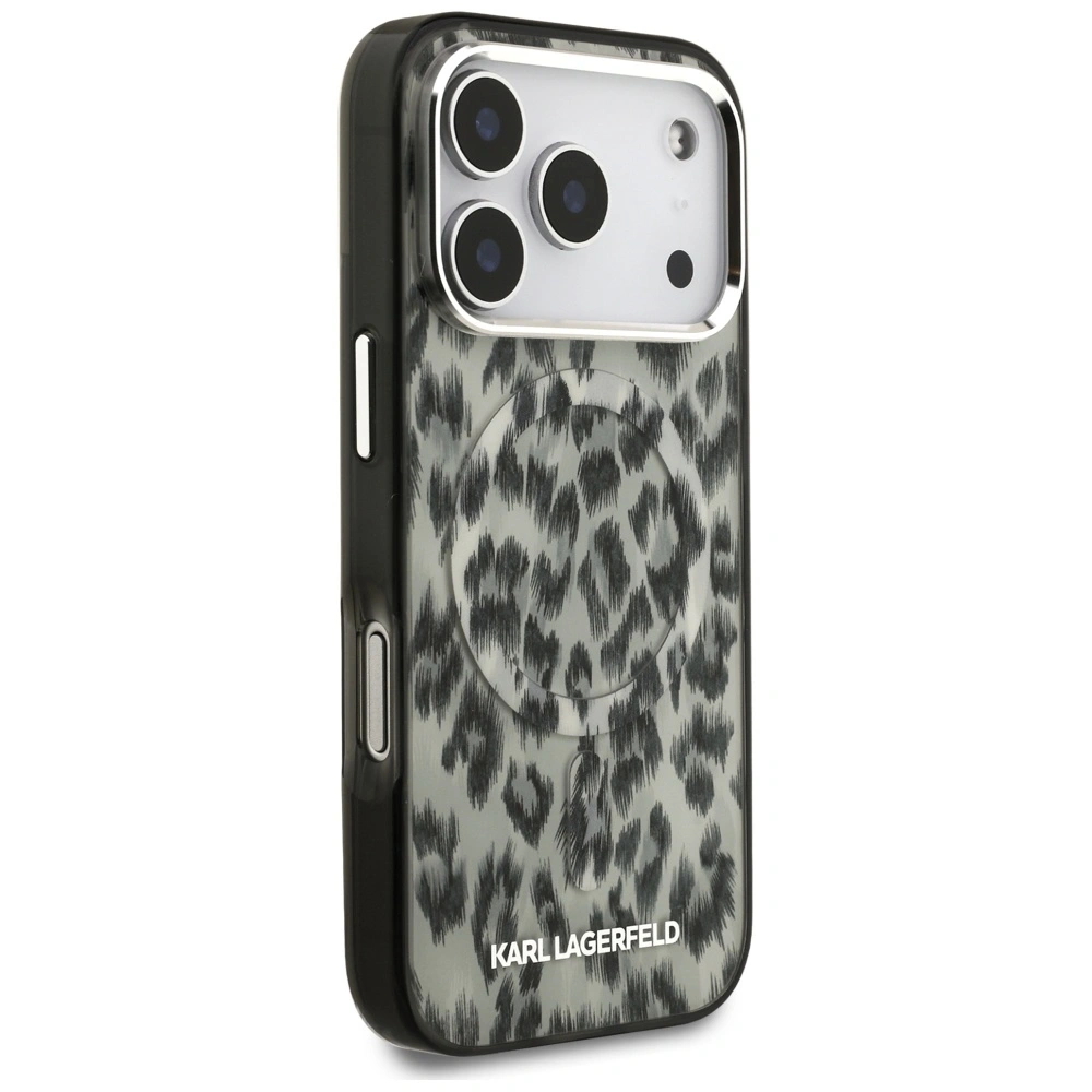 Etui Karl Lagerfeld IML Leopard Pattern MagSafe do Apple iPhone 17 Pro brązowy