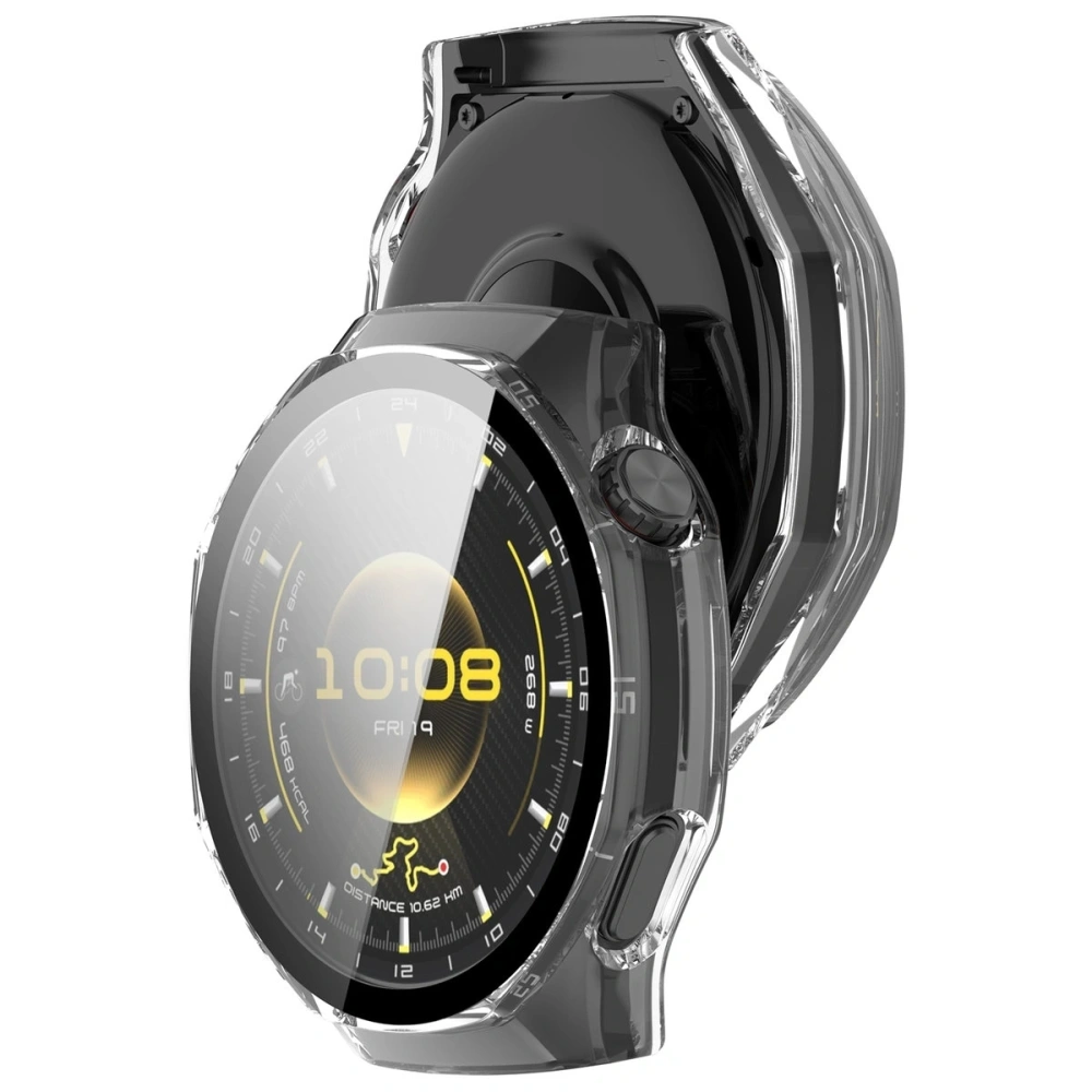 Etui ze szkłem do zegarka Bizon Case+Glass Watch do Huawei Watch GT6 Pro 46mm przeźroczyste