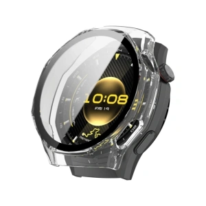 Etui ze szkłem do zegarka Bizon Case+Glass Watch do Huawei Watch GT6 Pro 46mm przeźroczyste