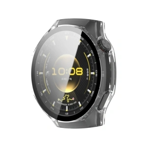 Etui ze szkłem do zegarka Bizon Case+Glass Watch do Huawei Watch GT6 Pro 46mm przeźroczyste